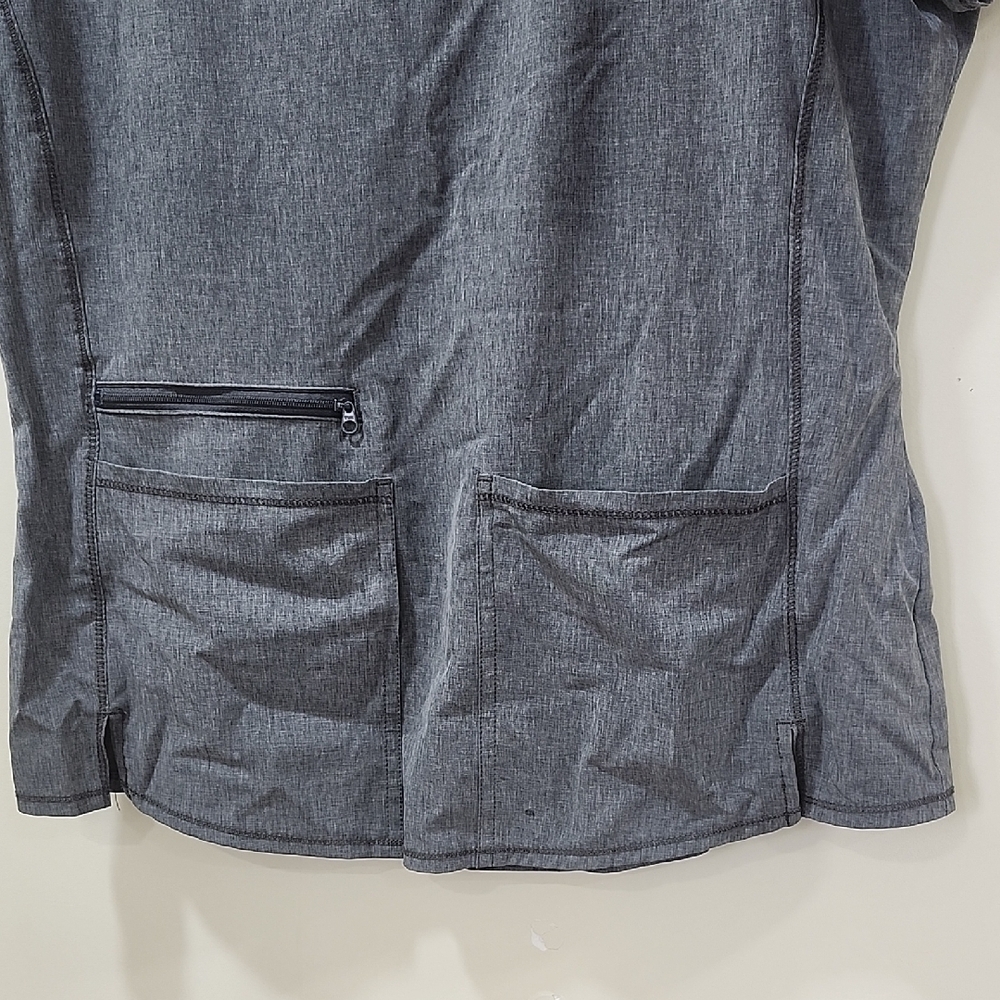 Cherokee Allura Gray Scrub Top - Picture 3 of 6
